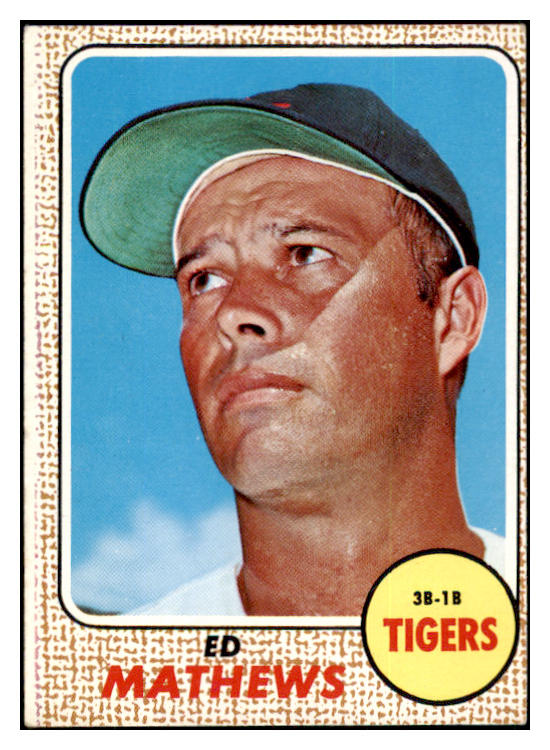 1968 Topps Baseball #058 Eddie Mathews Tigers VG-EX 501101