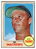 1968 Topps Baseball #058 Eddie Mathews Tigers VG-EX 501101