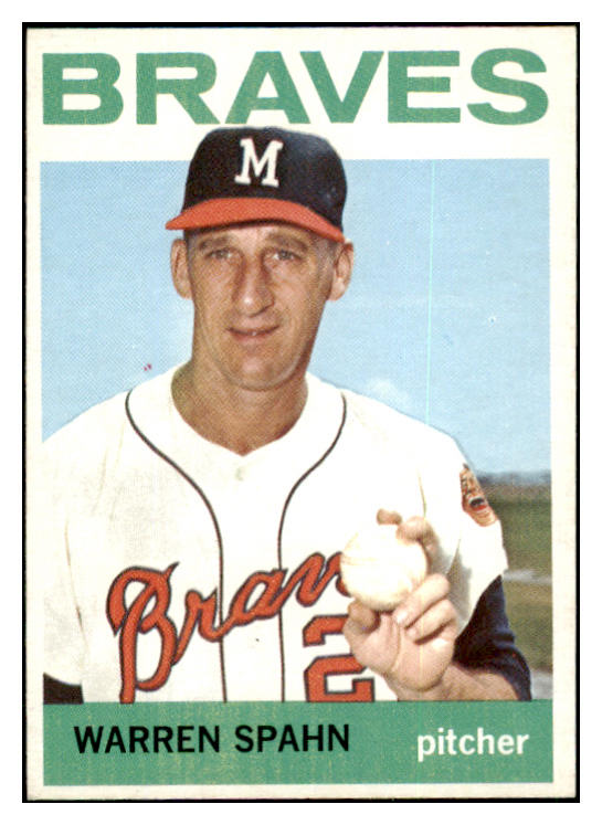1964 Topps Baseball #400 Warren Spahn Braves EX-MT 501107