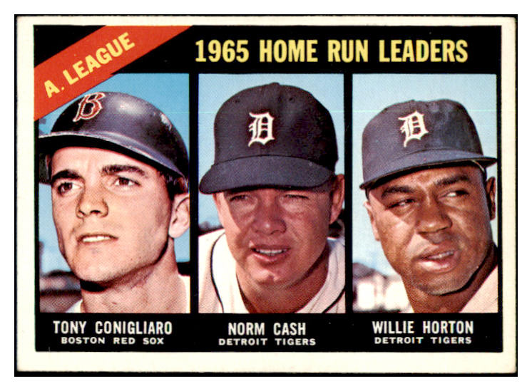 1966 Topps Baseball #218 A.L. Home Run Leaders Conigliaro EX-MT 501161