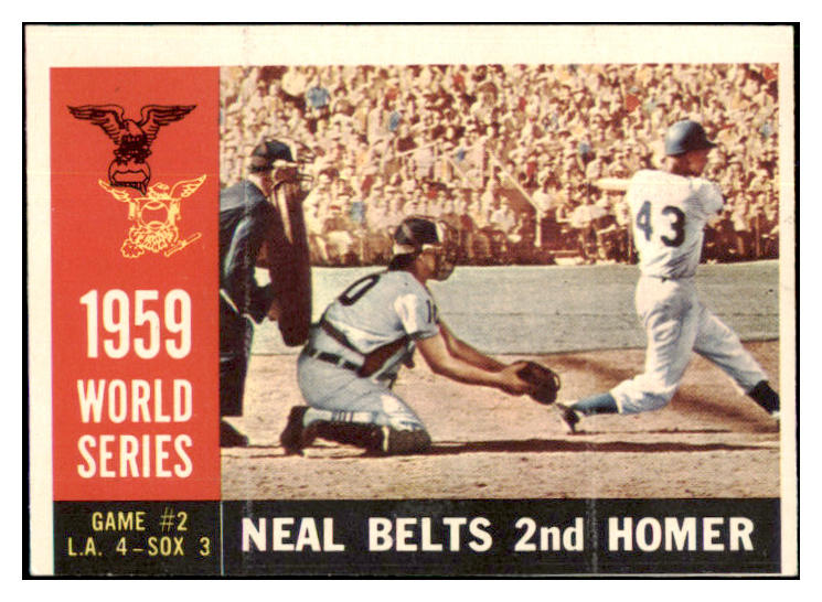 1960 Topps Baseball #386 World Series Game 2 Charlie Neal EX-MT 501177