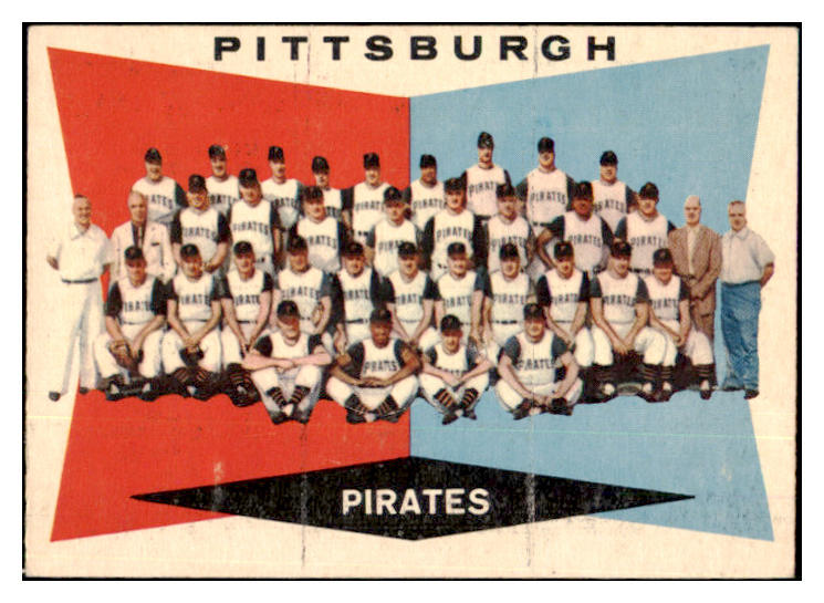 1960 Topps Baseball #484 Pittsburgh Pirates Team EX marked 501179