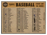 1960 Topps Baseball #484 Pittsburgh Pirates Team EX marked 501179