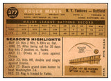 1960 Topps Baseball #377 Roger Maris Yankees VG-EX 501203