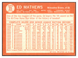 1964 Topps Baseball #035 Eddie Mathews Braves EX-MT 501206