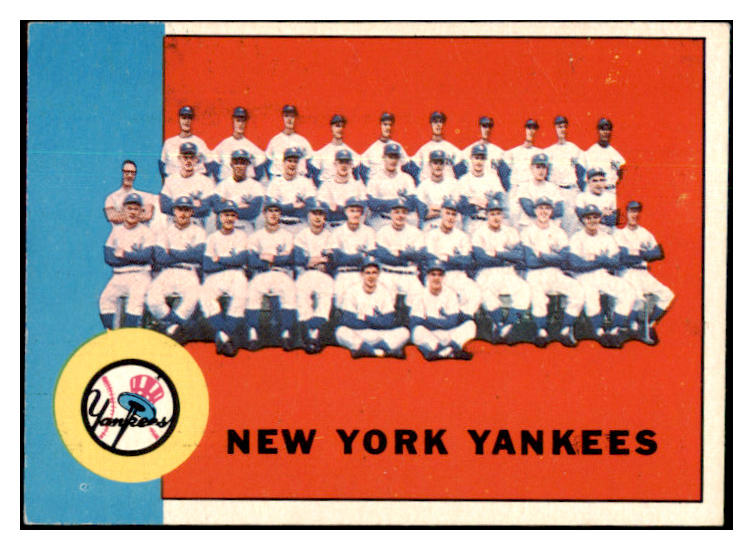 1963 Topps Baseball #247 New York Yankees Team VG-EX 501213