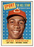 1958 Topps Baseball #484 Frank Robinson A.S. Reds EX-MT 501231