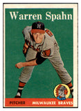 1958 Topps Baseball #270 Warren Spahn Braves EX 501234