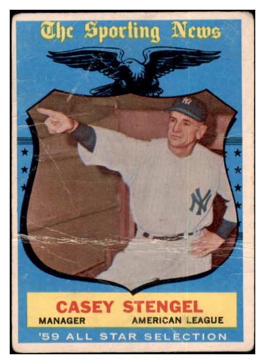 1959 Topps Baseball #552 Casey Stengel A.S. Yankees Poor 501245