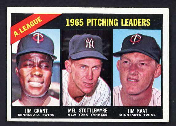 1966 Topps Baseball #224 A.L. Win Leaders Jim Kaat VG-EX 501246