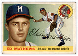 1955 Topps Baseball #155 Eddie Mathews Braves EX 501250