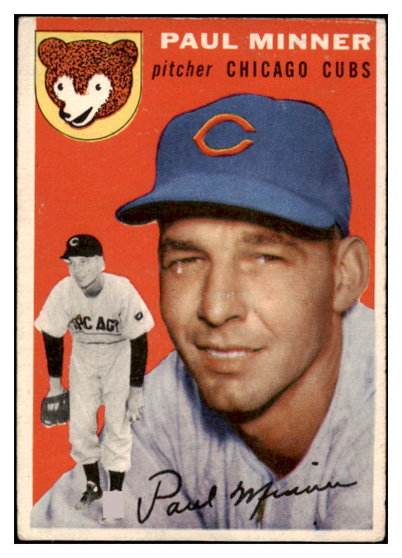 1954 Topps Baseball #028 Paul Minner Cubs EX 501254