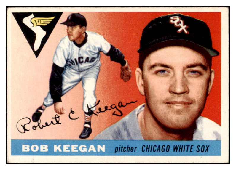 1955 Topps Baseball #010 Bob Keegan White Sox EX 501269