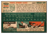 1954 Topps Baseball #243 Ray Blades Cubs EX 501276