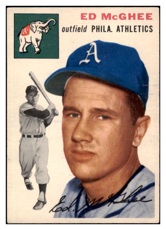 1954 Topps Baseball #215 Ed McGhee A's EX 501277