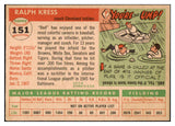 1955 Topps Baseball #151 Red Kress Indians EX-MT 501282