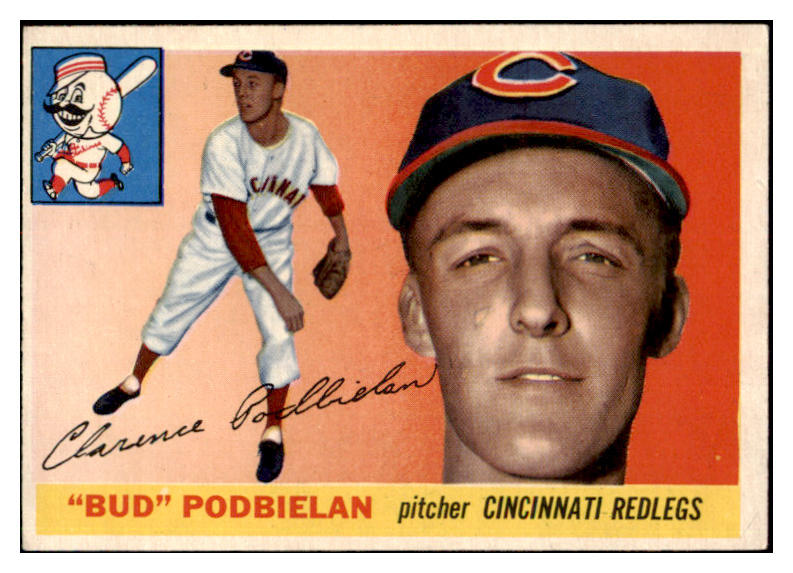 1955 Topps Baseball #153 Bud Podbielan Reds EX 501293