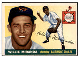 1955 Topps Baseball #154 Willie Miranda Orioles EX-MT 501297