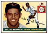 1955 Topps Baseball #154 Willie Miranda Orioles EX-MT 501298