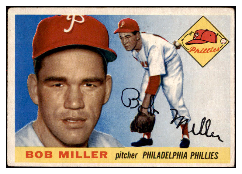 1955 Topps Baseball #157 Bob Miller Phillies EX 501304