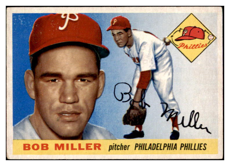 1955 Topps Baseball #157 Bob Miller Phillies VG-EX 501305