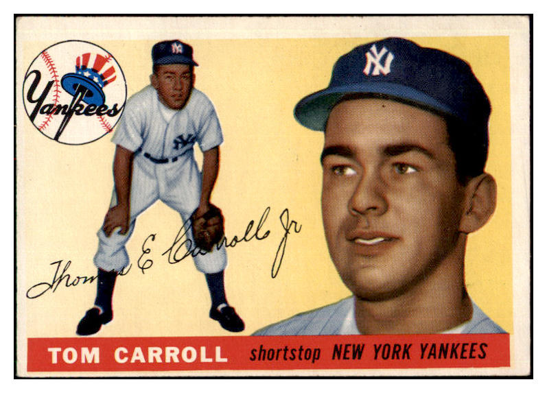 1955 Topps Baseball #158 Tommy Carroll Yankees EX 501311