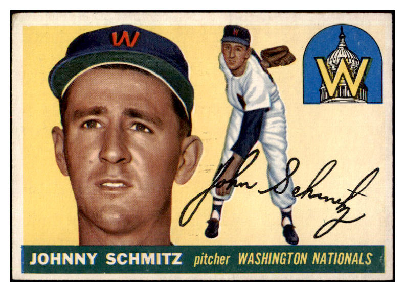 1955 Topps Baseball #159 Johnny Schmitz Senators NR-MT 501314