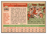 1955 Topps Baseball #162 Joe Coleman Orioles EX-MT 501331