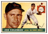 1955 Topps Baseball #162 Joe Coleman Orioles EX-MT 501332