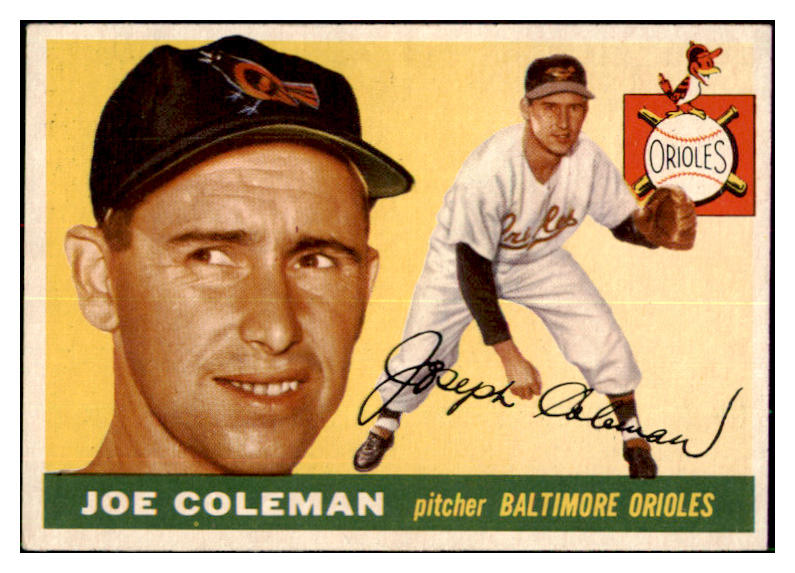 1955 Topps Baseball #162 Joe Coleman Orioles EX 501337