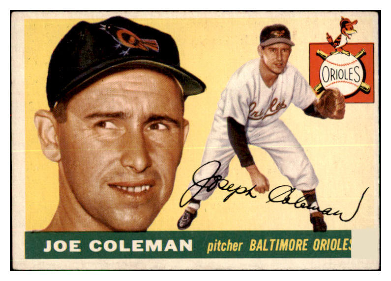 1955 Topps Baseball #162 Joe Coleman Orioles EX 501338