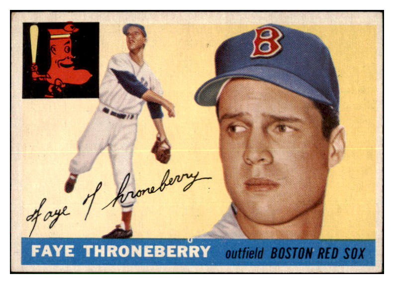 1955 Topps Baseball #163 Faye Throneberry Red Sox EX-MT 501341