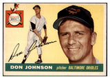 1955 Topps Baseball #165 Don Johnson Orioles NR-MT 501346