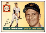 1955 Topps Baseball #165 Don Johnson Orioles EX-MT 501347