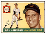 1955 Topps Baseball #165 Don Johnson Orioles EX 501352