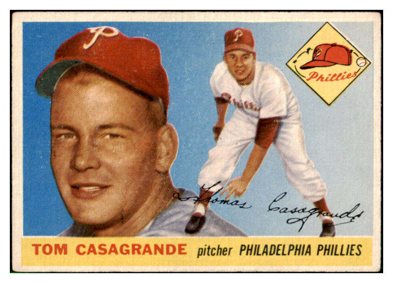 1955 Topps Baseball #167 Tom Casagrande Phillies EX 501358