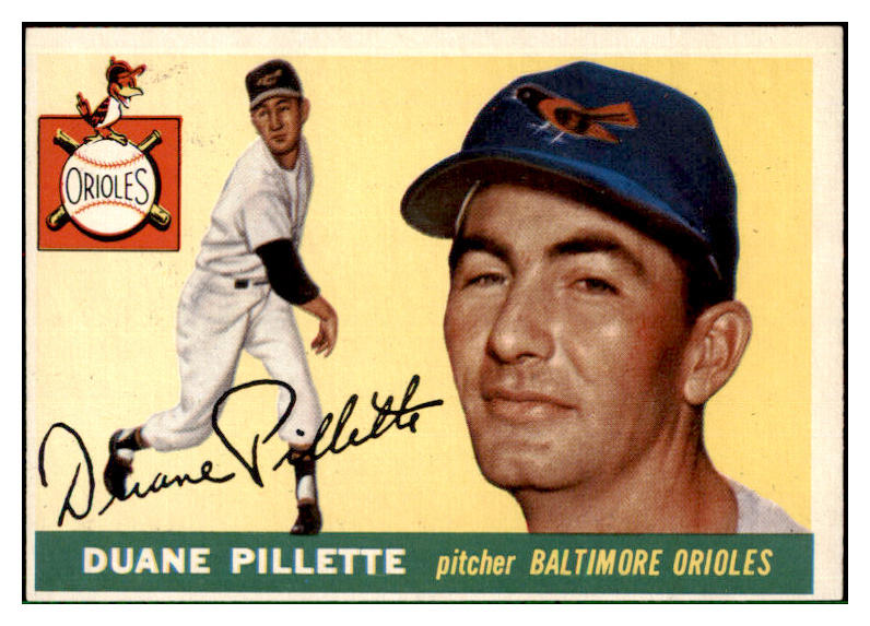 1955 Topps Baseball #168 Duane Pillette Orioles EX-MT 501362