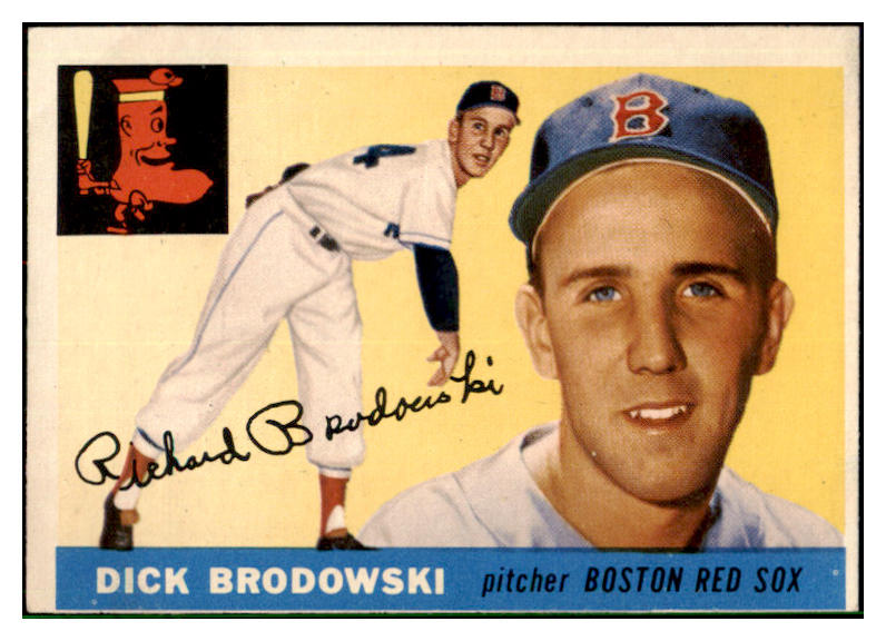 1955 Topps Baseball #171 Dick Brodowski Red Sox EX 501375