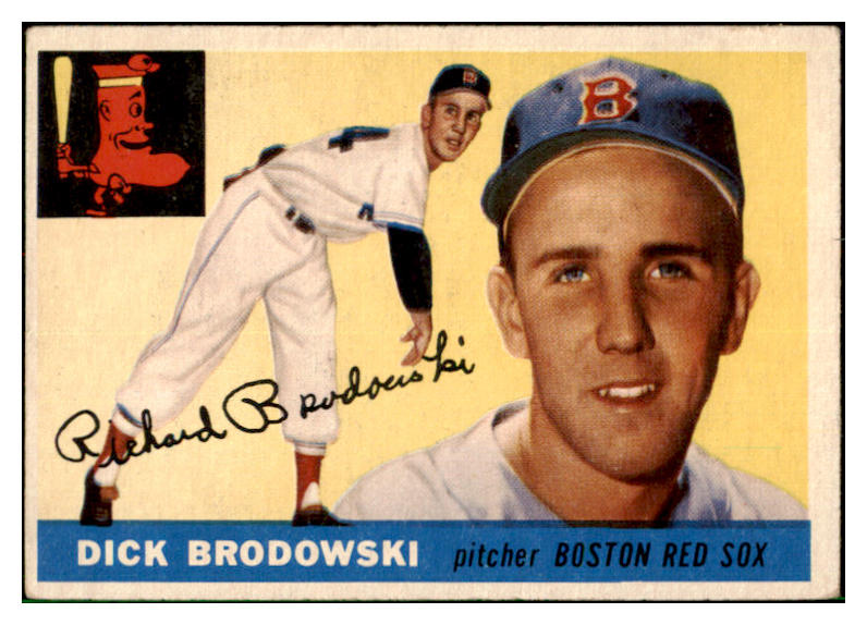 1955 Topps Baseball #171 Dick Brodowski Red Sox EX 501378