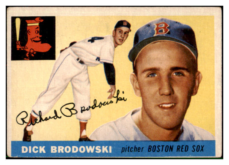 1955 Topps Baseball #171 Dick Brodowski Red Sox EX 501379