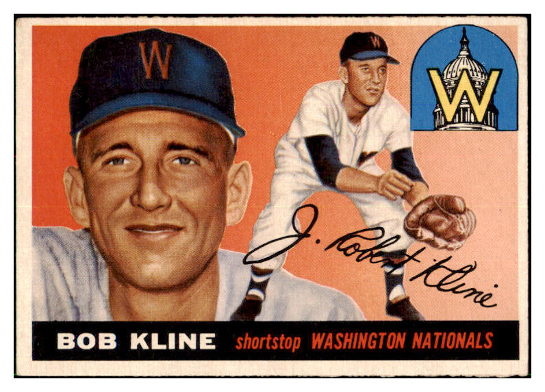 1955 Topps Baseball #173 Bob Kline Senators NR-MT 501386