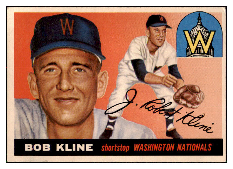 1955 Topps Baseball #173 Bob Kline Senators EX 501387