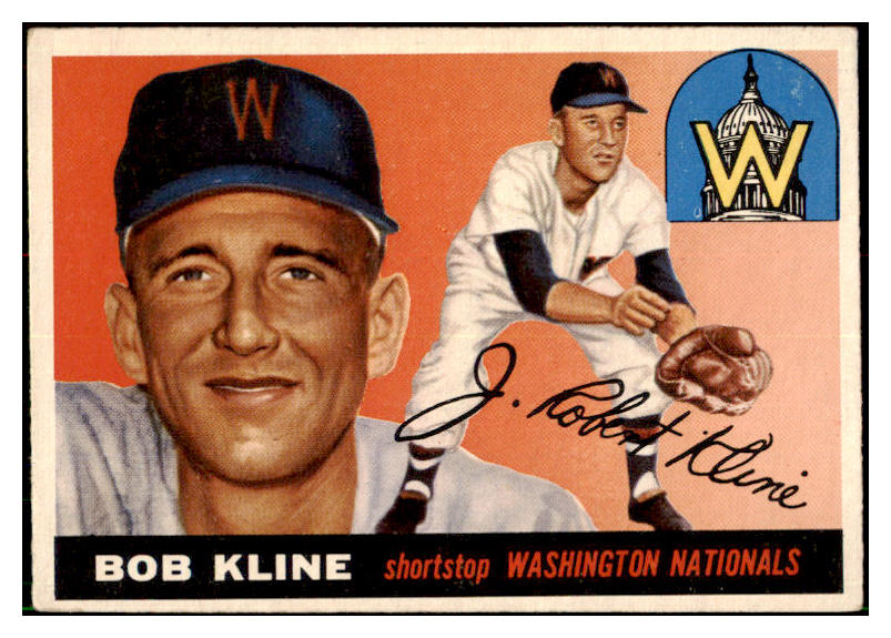 1955 Topps Baseball #173 Bob Kline Senators EX 501388
