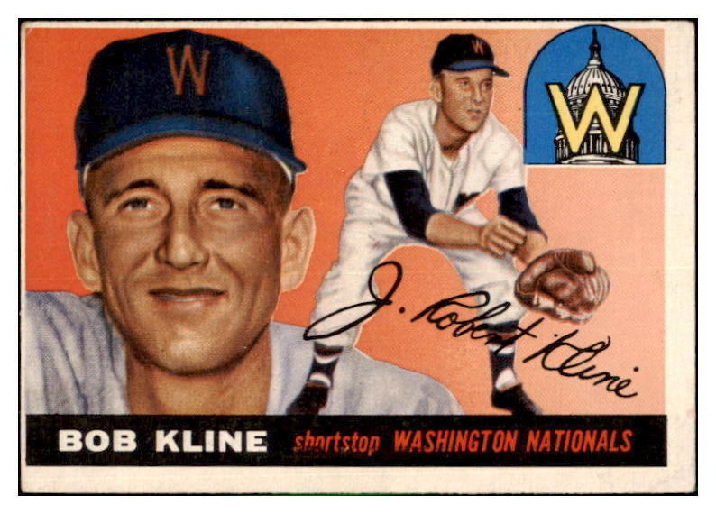 1955 Topps Baseball #173 Bob Kline Senators EX 501389