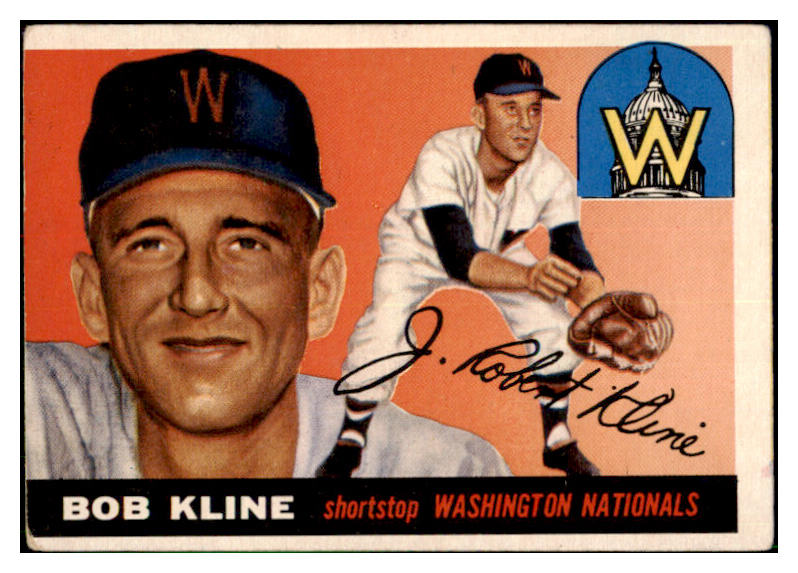 1955 Topps Baseball #173 Bob Kline Senators EX 501390