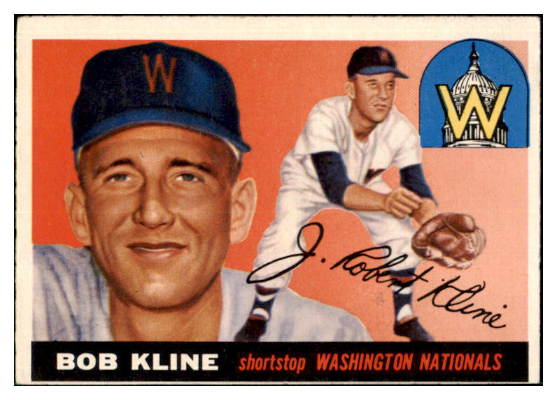 1955 Topps Baseball #173 Bob Kline Senators EX 501391