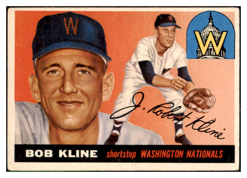 1955 Topps Baseball #173 Bob Kline Senators VG-EX 501393