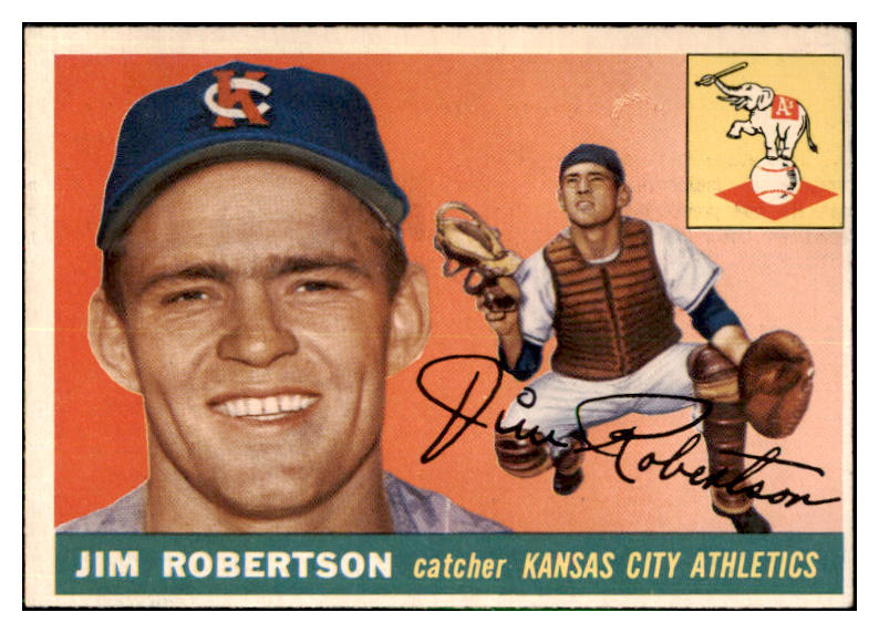 1955 Topps Baseball #177 Jim Robertson A's EX 501410