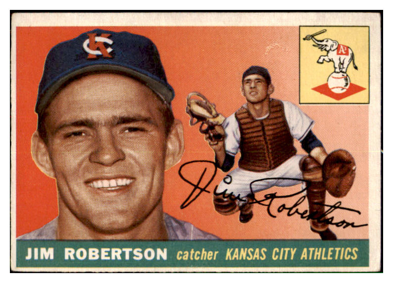 1955 Topps Baseball #177 Jim Robertson A's EX 501411