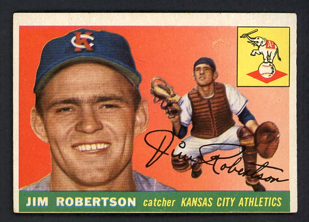 1955 Topps Baseball #177 Jim Robertson A's EX 501412